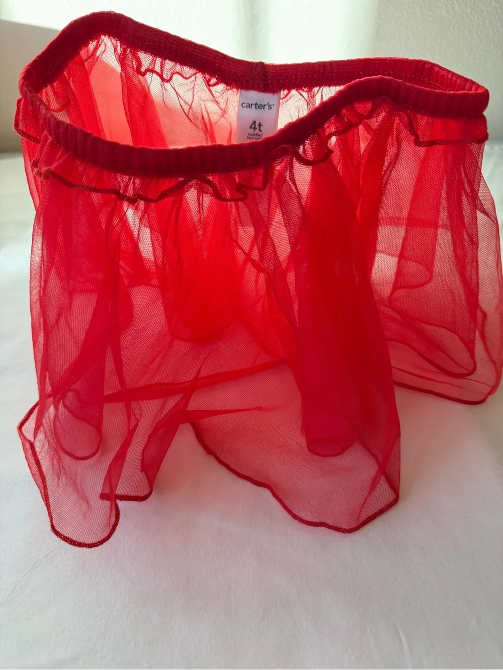Carter’s Toddler Red Sheer Tulle Tutu Skirt Girls Size 4T